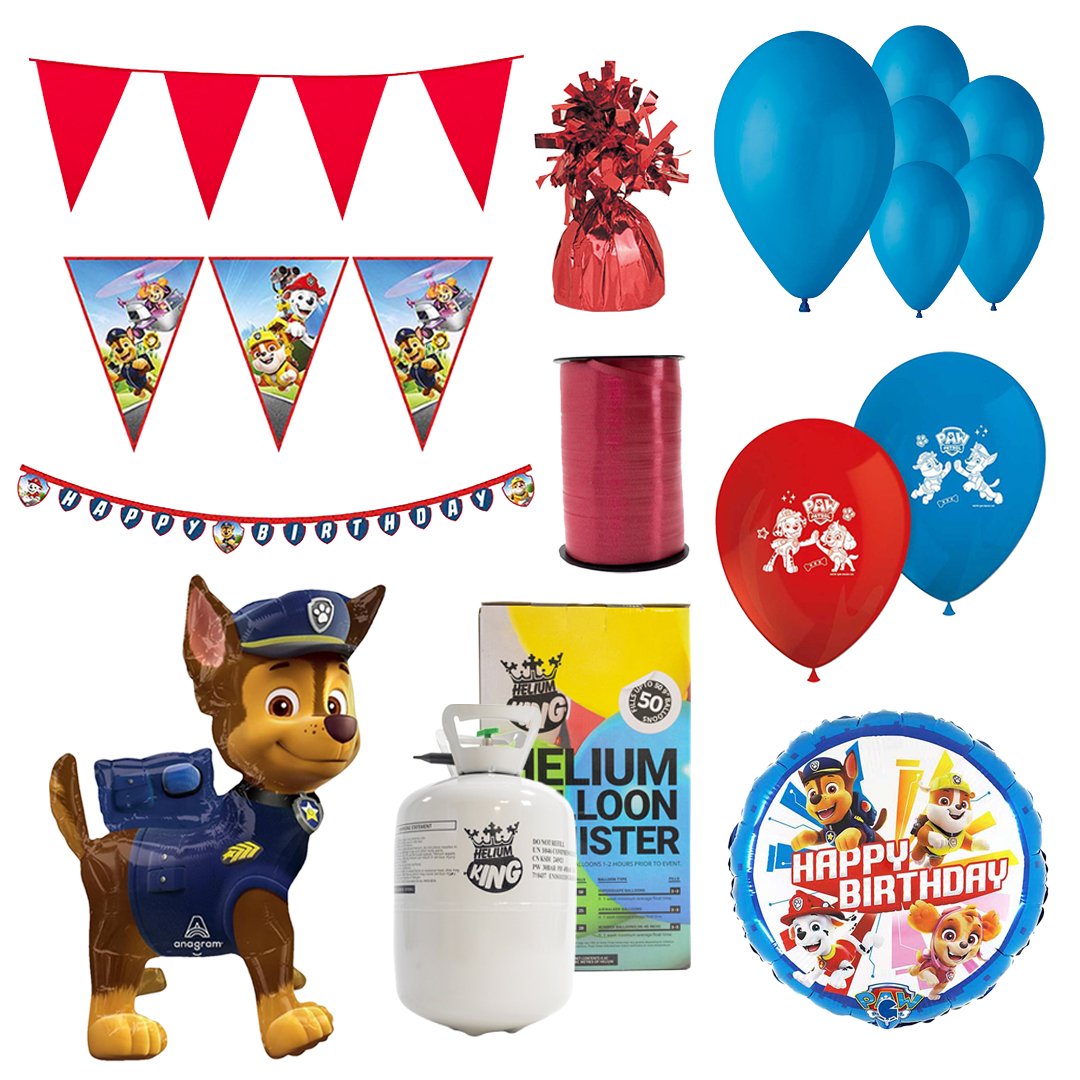 Paw Patrol Birthday Balloons, Helium & Decorations Party Pack View 2