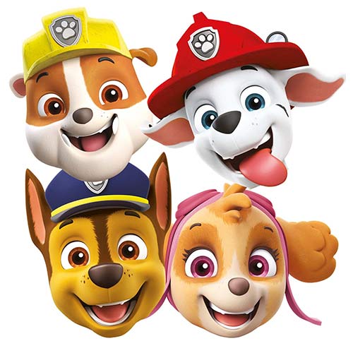 Paw Patrol Cardboard Face Masks - Pack of 8 Product Image