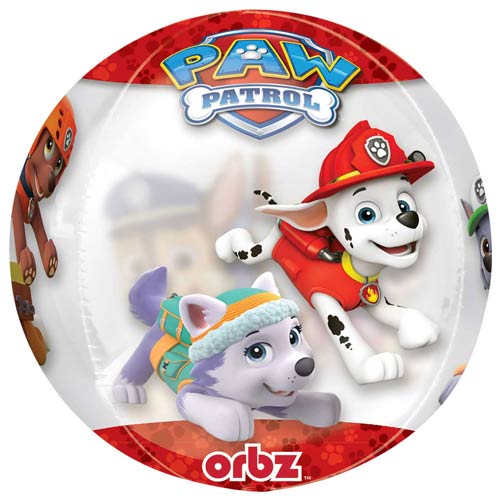 Paw Patrol Chase and Marshall See-Thru Orbz Foil Helium Balloon 38cm / 15 in Product Gallery Image