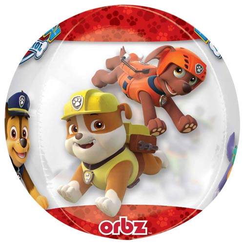 Paw Patrol Chase and Marshall See-Thru Orbz Foil Helium Balloon 38cm / 15 in Product Gallery Image