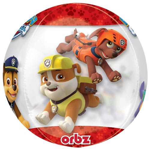 Paw Patrol Chase and Marshall Clear Orbz Balloon 38cm / 15 in Product Gallery Image