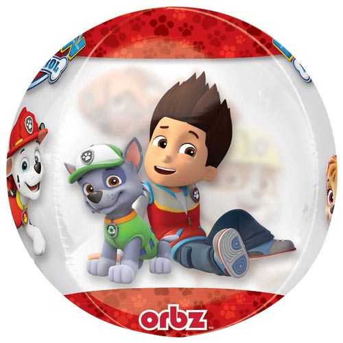 Paw Patrol Chase and Marshall Clear Orbz Balloon 38cm / 15 in Product Gallery Image