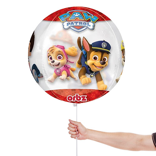Paw Patrol Chase and Marshall See-Thru Orbz Foil Helium Balloon 38cm / 15 in Product Gallery Image