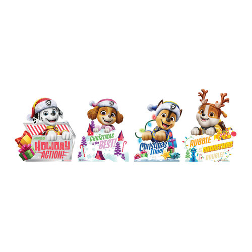 Paw Patrol Christmas Sign Star Mini Cardboard Cutouts 55cm - Pack of 4 Product Gallery Image