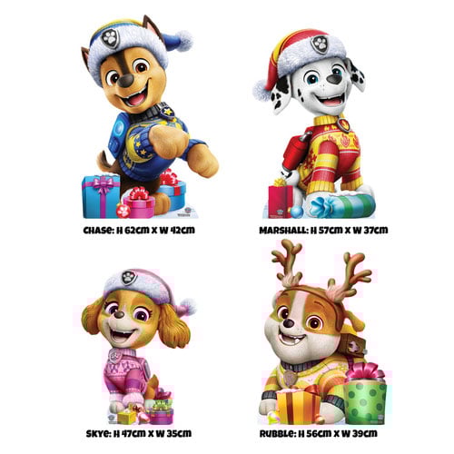 Paw Patrol Christmas Star Mini Cardboard Cutouts 62cm - Pack of 4 Product Gallery Image