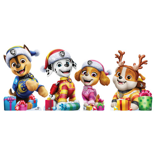 Paw Patrol Christmas Star Mini Cardboard Cutouts 62cm - Pack of 4 Product Gallery Image