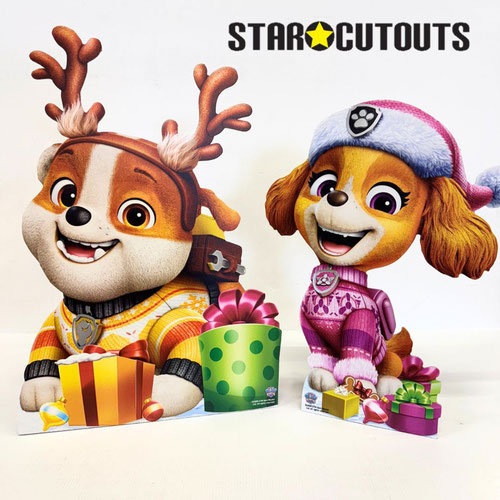 Paw Patrol Christmas Star Mini Cardboard Cutouts 62cm - Pack of 4 Product Gallery Image