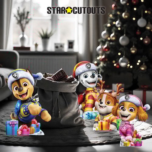 Paw Patrol Christmas Star Mini Cardboard Cutouts 62cm - Pack of 4 Product Gallery Image