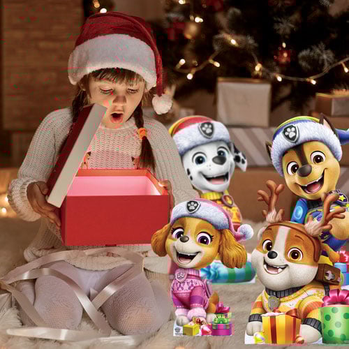 Paw Patrol Christmas Star Mini Cardboard Cutouts 62cm - Pack of 4 Product Gallery Image