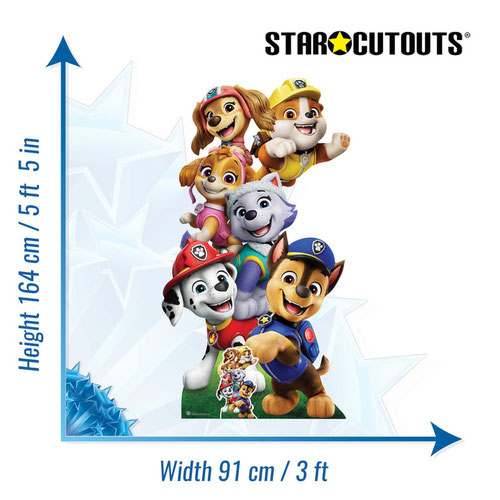 Paw Patrol Group Shot Lifesize Cardboard Cutout 164cm Product Gallery Image
