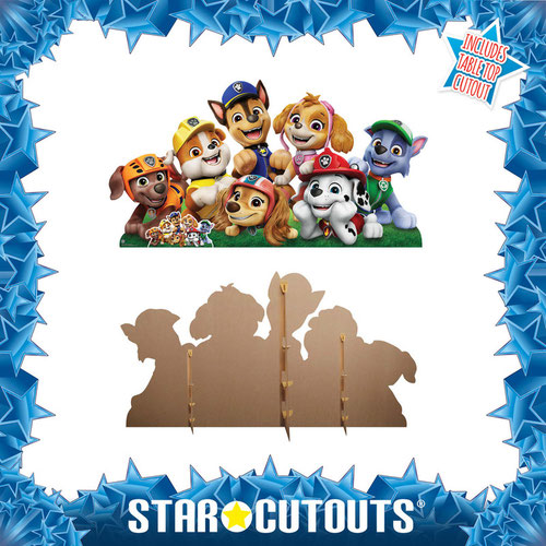 Paw Patrol Group Shot Wide Lifesize Cardboard Cutout 94cm Product Gallery Image