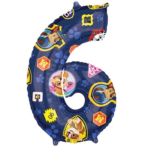 Paw Patrol Number 6 Helium Foil Giant Balloon 66cm / 26 in