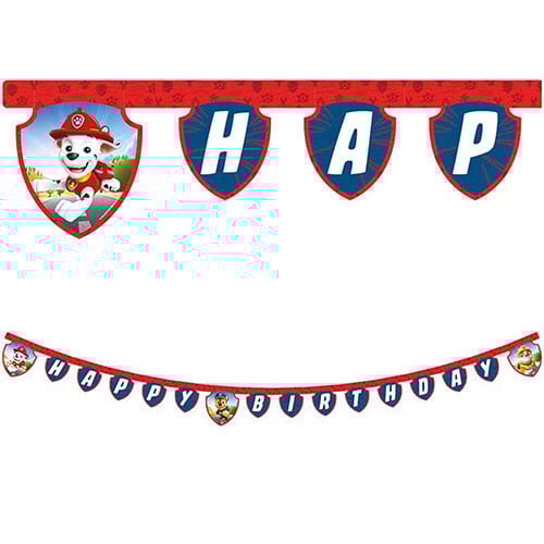 Paw Patrol Rescue Heroes Happy Birthday Card Banner 2m Product Gallery Image