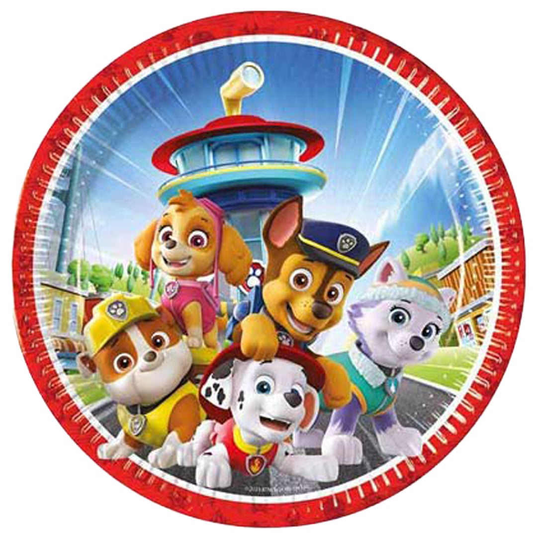 Paw Patrol Rescue Heroes Round Paper Plates 23cm - Pack of 8