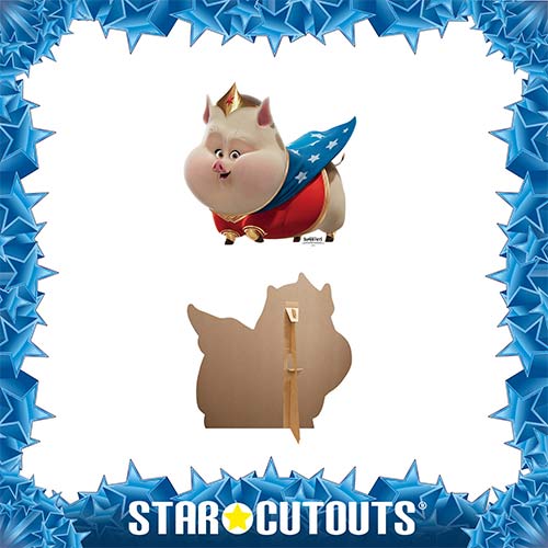 PB Wonder Woman's Pig DC League of Super Pets Star Mini Cardboard Cutout 92cm Product Gallery Image