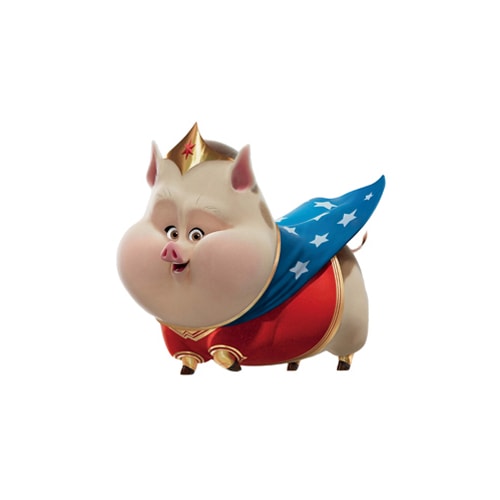 PB Wonder Woman's Pig DC League of Super Pets Star Mini Cardboard Cutout 92cm Product Gallery Image