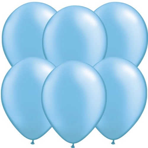 Pearl Azure Blue Round Latex Qualatex Balloons 28cm / 11 in – Pack of 10 Product Image