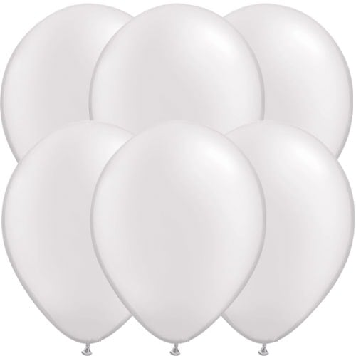 Pearl White Round Latex Qualatex Balloons 28cm / 11 in – Pack of 10