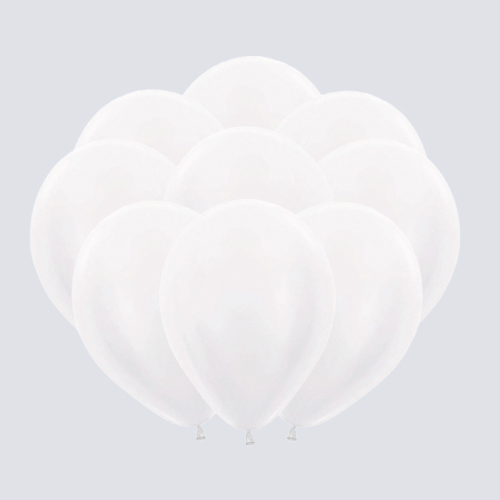 Pearl White Sempertex Biodegradable Latex Balloons 23cm / 9 in - Pack of 50 Product Gallery Image