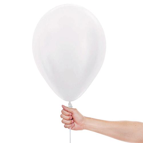Pearl White Sempertex Biodegradable Latex Balloons 30cm / 12 in - Pack of 50 Product Gallery Image