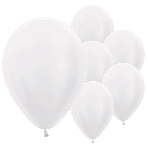 Pearl White Sempertex Biodegradable Latex Balloons 30cm / 12 in - Pack of 50 Product Gallery Image
