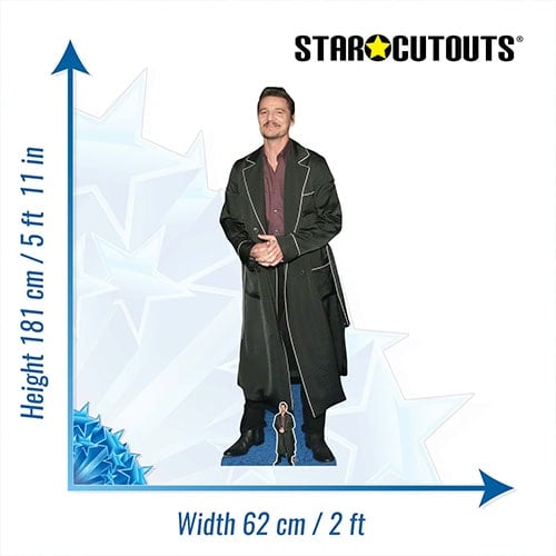 Pedro Pascal Black Coat Lifesize Cardboard Cutout 181cm Product Gallery Image