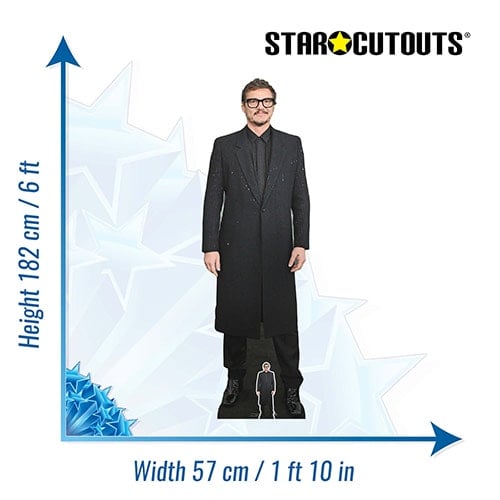 Pedro Pascal Long Coat Lifesize Cardboard Cutout 182cm Product Gallery Image