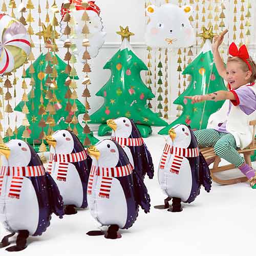 Penguin Walking Pet Foil Balloon 63cm / 25 in Product Gallery Image