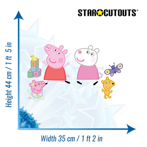 Peppa Pig| Baby Evie and Suzy Sheep Wall Art Cardboard Cutout Signs - Pack of 6 Product Gallery Image