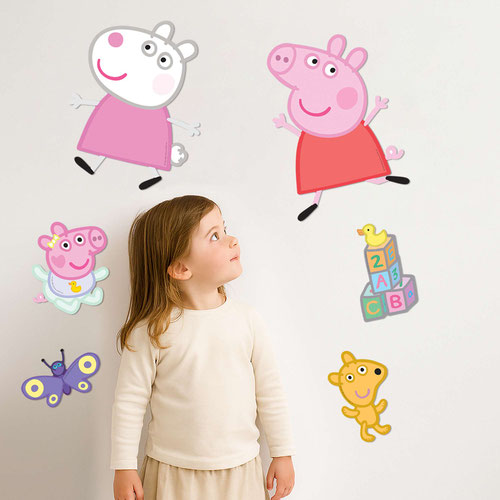 Peppa Pig| Baby Evie and Suzy Sheep Wall Art Cardboard Cutout Signs - Pack of 6 Product Gallery Image