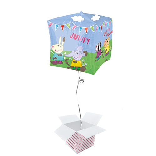 Peppa Pig & Friends Cubez Foil Helium Balloon - Inflated Balloon in a Box Product Gallery Image