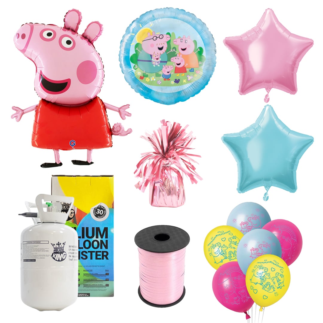 Peppa Pig Balloons & Helium Canister Party Pack View 2
