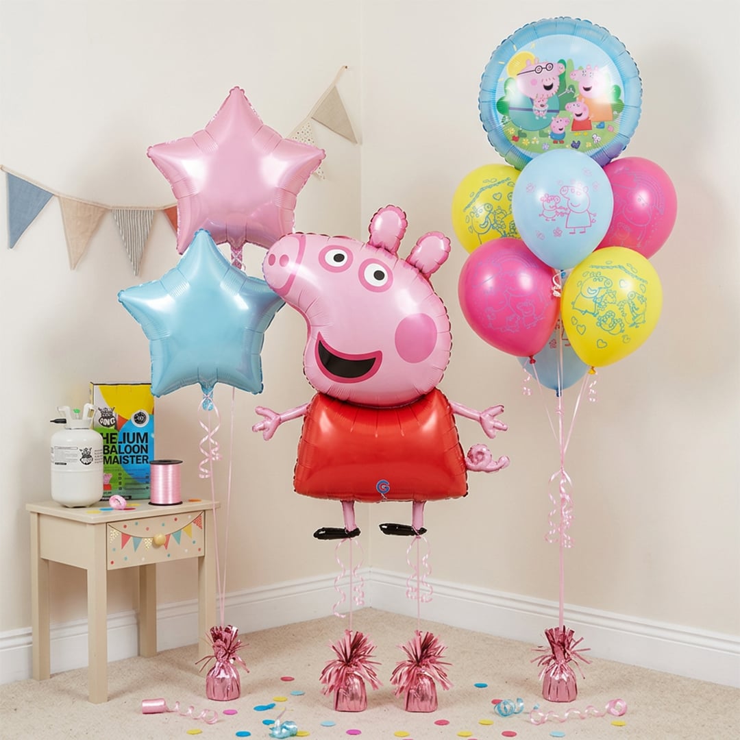 Peppa Pig Balloons & Helium Canister Party Pack