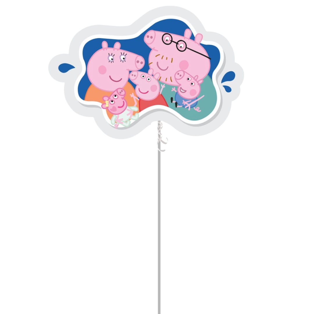 Peppa Pig Family Giant Foil Balloon - Inflated Balloon In A Box Product Gallery Image