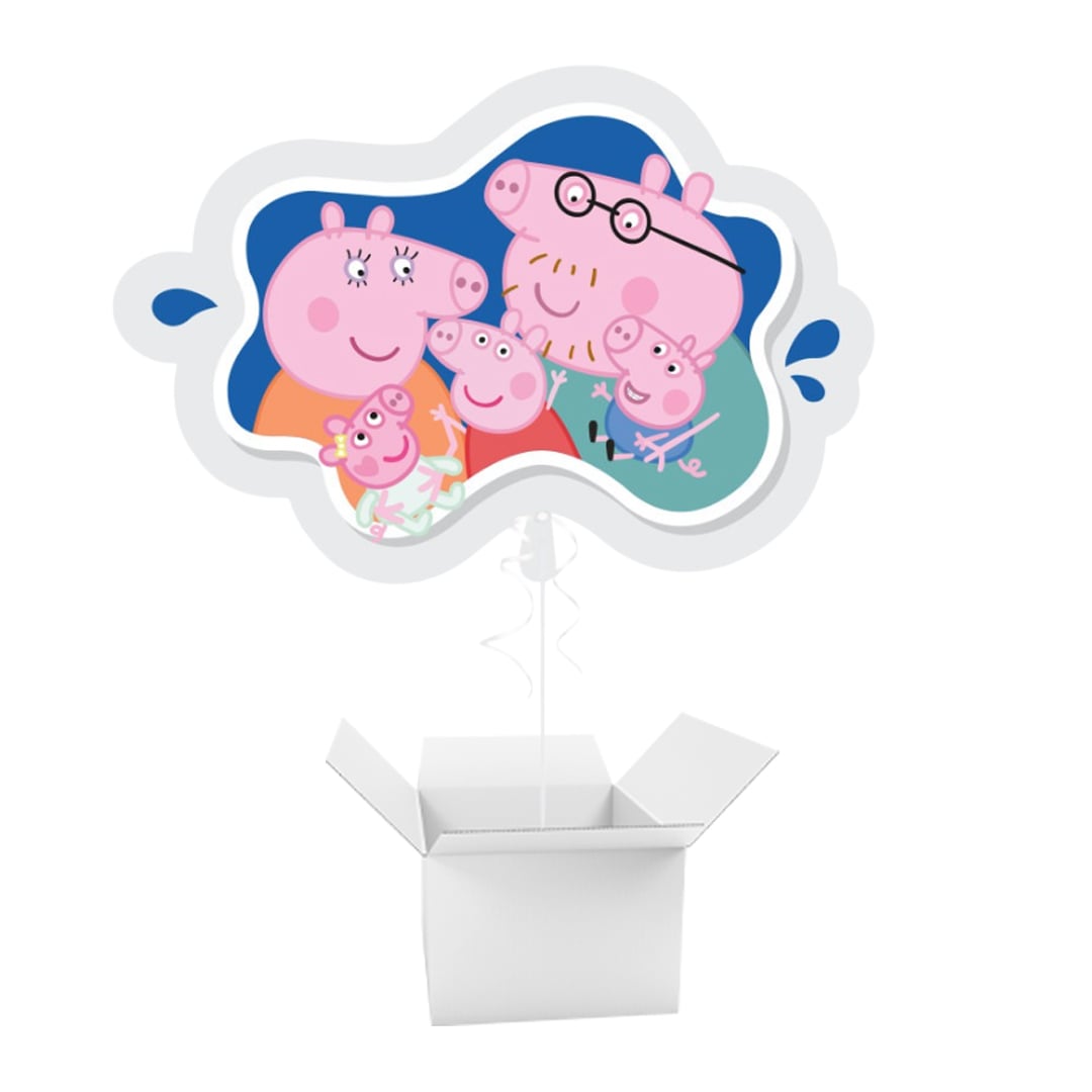 Peppa Pig Family Giant Foil Balloon - Inflated Balloon In A Box