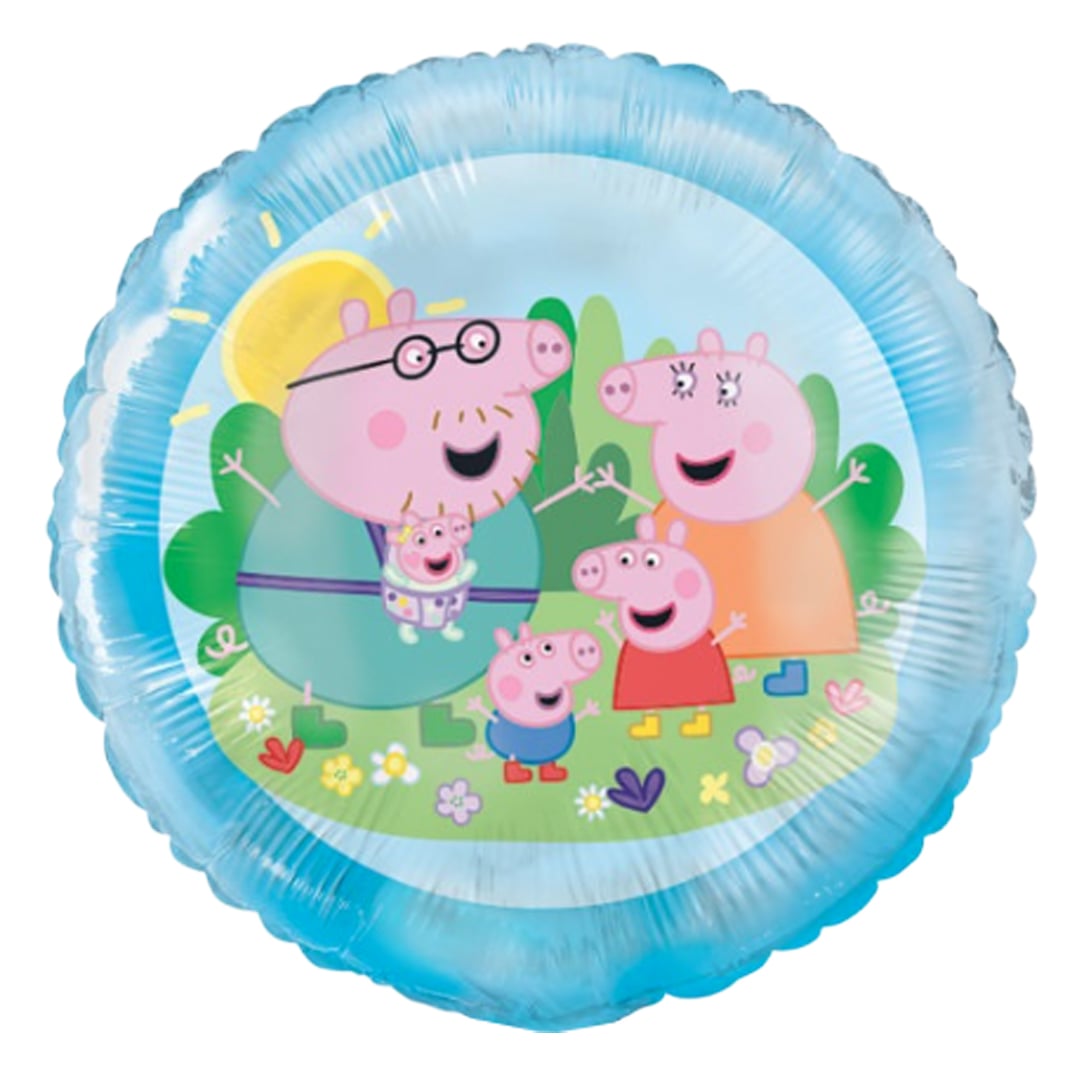 Peppa Pig Family Round Foil Balloon 46cm / 18 in