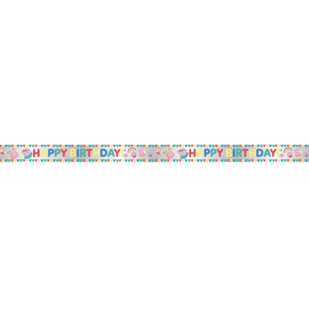 Peppa Pig Happy Birthday Foil Banner 1.8m