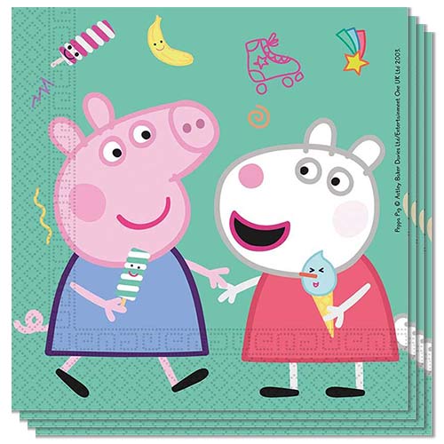 Peppa Pig Messy Play Paper Luncheon Napkins 2 Ply 33cm - Pack of 20