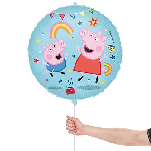 Peppa Pig Messy Play Round Foil Helium Balloon 46cm / 18 in Product Gallery Image