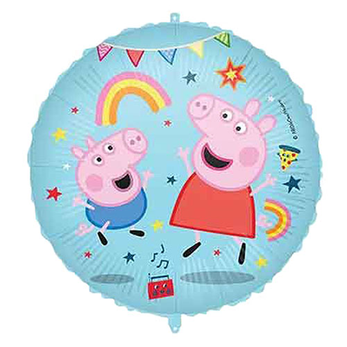 Peppa Pig Messy Play Round Foil Helium Balloon 46cm / 18 in Product Gallery Image