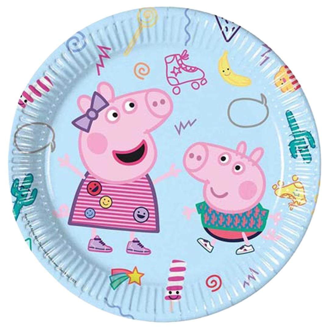 Peppa Pig Messy Play Round Paper Plates 23cm - Pack of 8