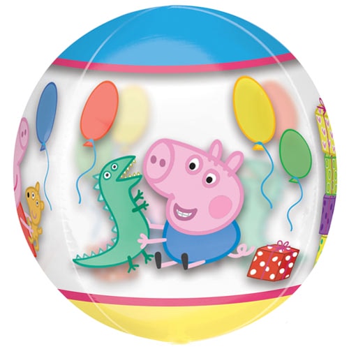 Peppa Pig See-Thru Orbz Foil Helium Balloon 38cm / 15 in Product Gallery Image