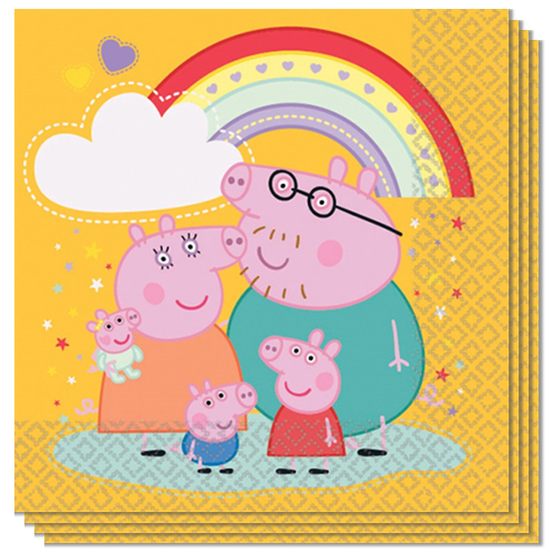 Peppa Pig Paper Luncheon Napkins 2 Ply 33cm - Pack of 16