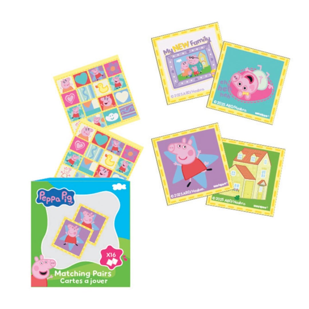 Peppa Pig Mini Playing Cards Matching Pairs Game - Pack of 4