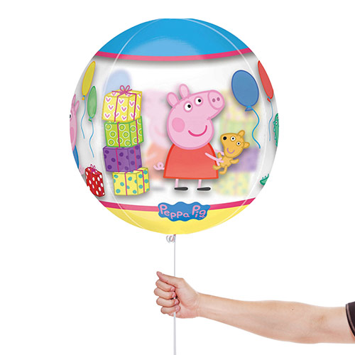Peppa Pig See-Thru Orbz Foil Helium Balloon 38cm / 15 in Product Gallery Image