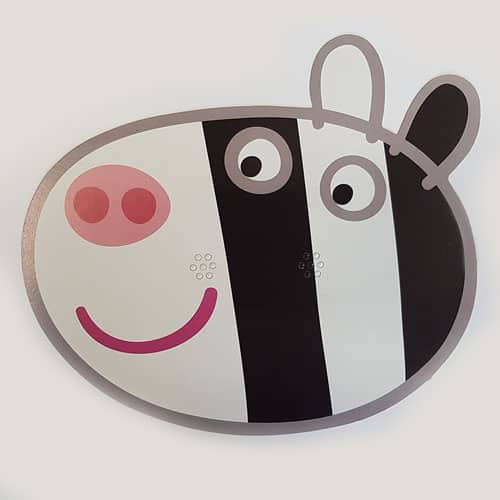 Peppa Pig Zoe Zebra Cardboard Face Mask Product Image