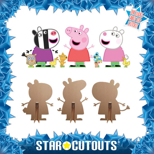 Peppa, Zoe and Suzy (Peppa Pig) Cardboard Cutouts Decoration Pack Product Gallery Image