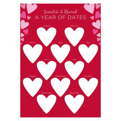 Personalisable A Year of Dates Scratch & Reveal Poster  Product Gallery Image