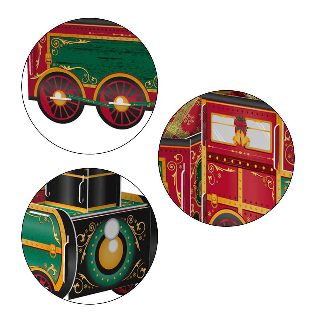 Personalisable Christmas Train Present Cardboard Gift Holder 105cm View 4