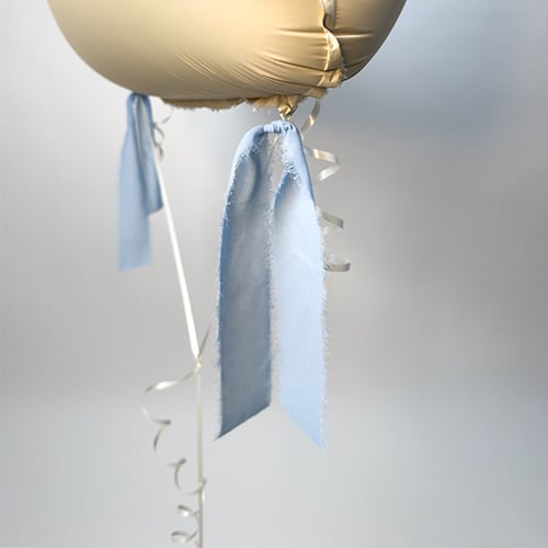 Personalisable Satin Cream Number 1 Helium Foil Giant Balloon - Inflated Balloon in a Box Product Gallery Image